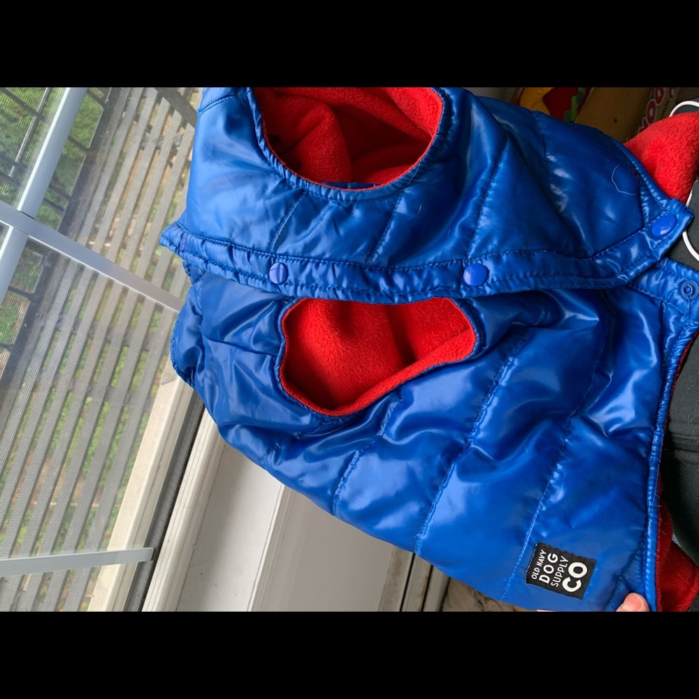 Dog jacket from old navy, puffy and warm